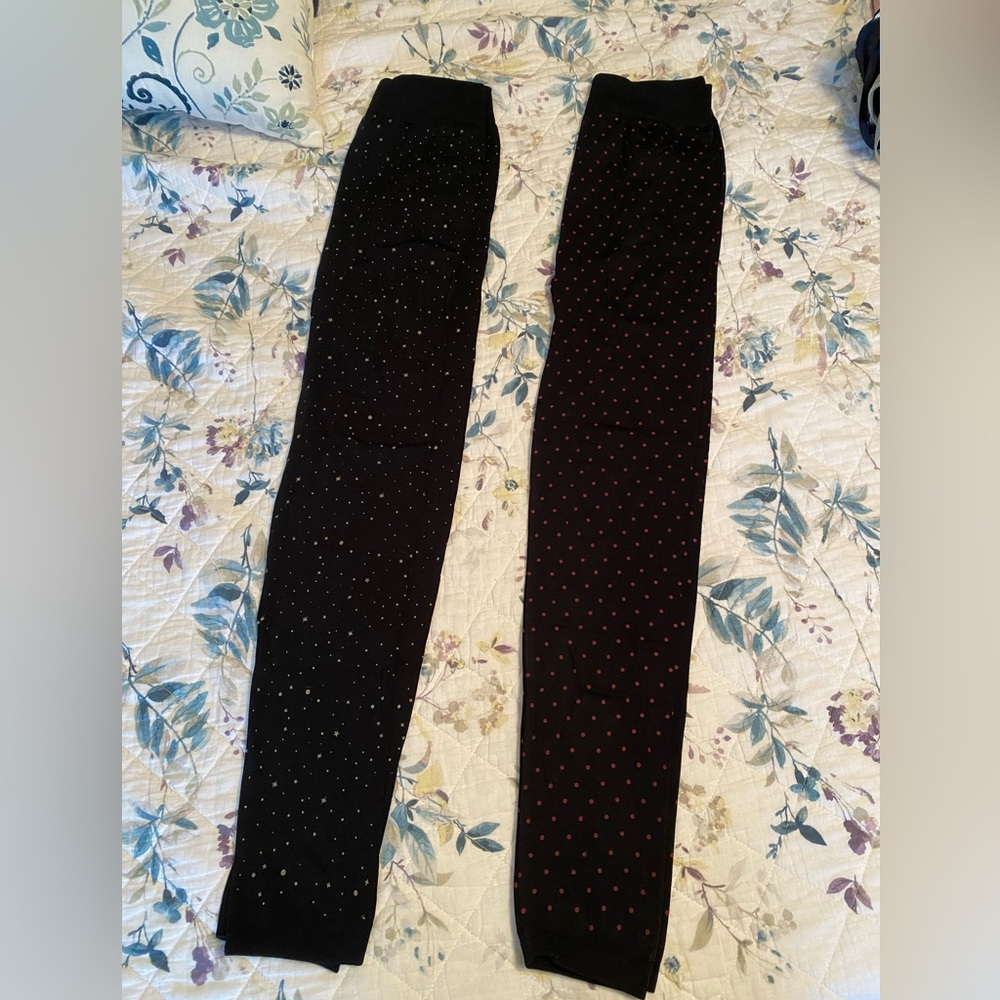 Two pairs of women’s leggings.